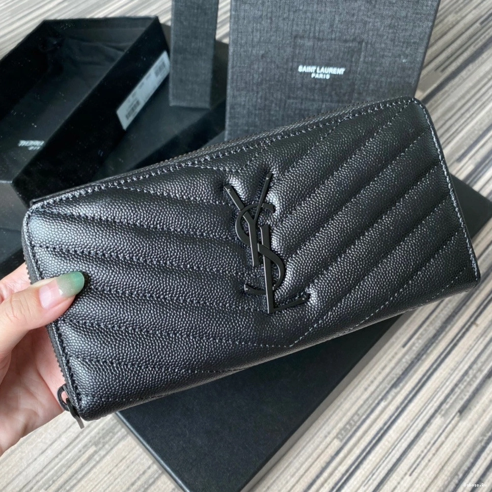 YSL ZIPPY WALLET MONOGRAM 0808